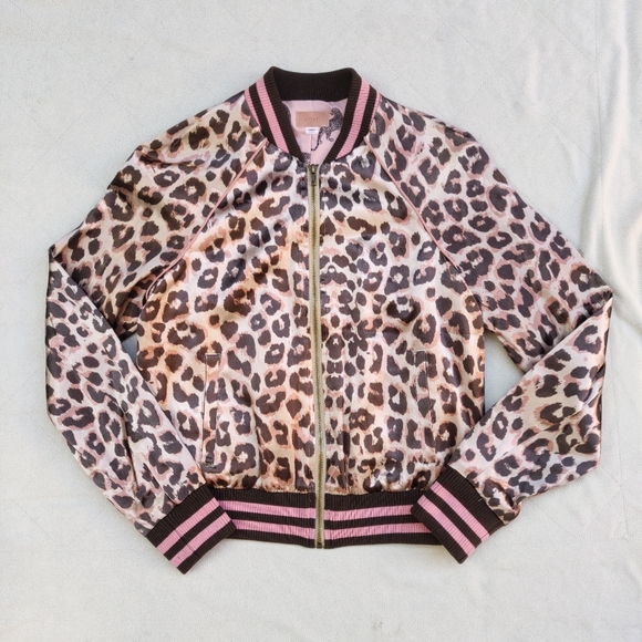 Mother NWT The Letterman Zip Track Jacket Leopard - Picture 2 of 11